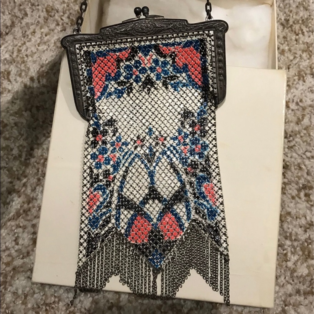 Flapper Purse, Vintage flat mesh with tassels